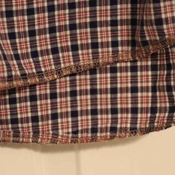 England's Dreaming Short Sleeve Snap front plaid casual shirt Keanan Duffty XL - Picture 12 of 13